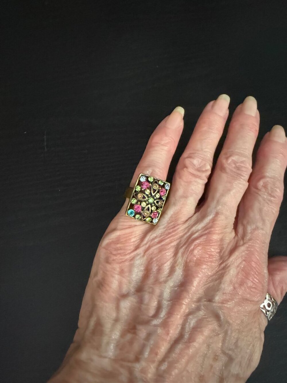 Satin Bronze Multi-stone Ring